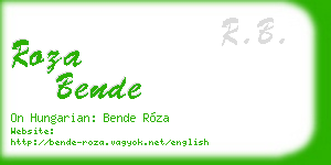 roza bende business card